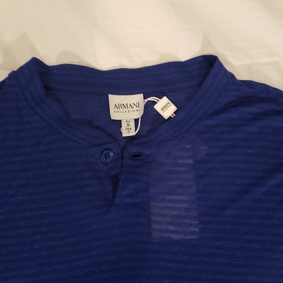 Giorgio Armani Collezioni Henley Long Sleeve - Picture 2 of 4